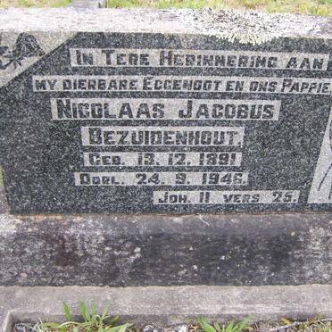 BEZUIDENHOUT Nicolaas Jacobus 1891-1946