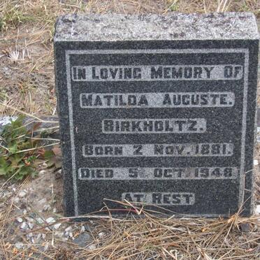BIRKHOLTZ Matilda Auguste 1881-1948