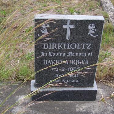 BIRKHOLTZ David Adolfa 1885-1931