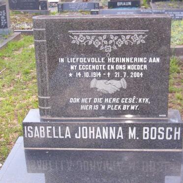 BOSCH Isabella Johanna M. 1914-2004