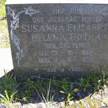 BOTHA Susanna Elizabeth Helena nee GREYLING 1869-1956