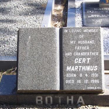 BOTHA Gert Marthinus 1931-1986