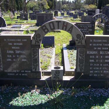BOTHA Hendrik Beltzazar 1893-1969 &amp; Anna Sophia 1895-1984