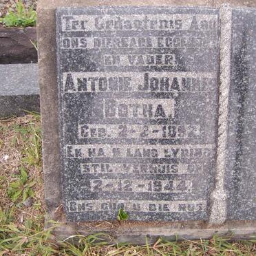 BOTHA Antonie Johannes 1892-1944