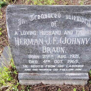 BRAUN Herman J.F. 1921-1965