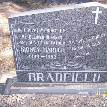 BRADFIELD Sidney Harold 1898-1982