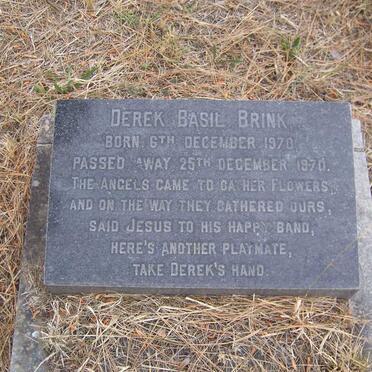 BRINK Derek Basil 1970-1970