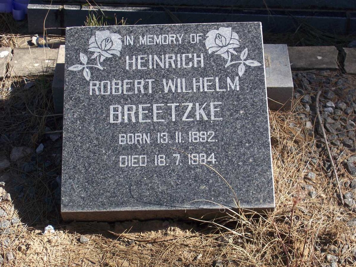 BREETZKE Heinrich Robert Wilhelm 1892-1984