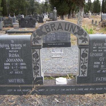 BRAUN George Albert Otto 1891-1964 &amp; Rosa Johanna 1900-2000