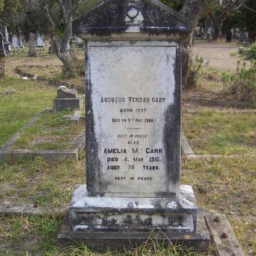 CARR Agustus Wyndam 1837-1906 &amp; Amelia -1910