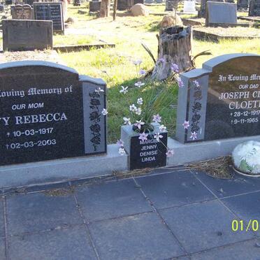 CLOETE Joseph Clive 1917-1965 &amp; Ivy Rebecca 1917-2003