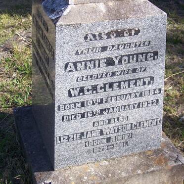 CLEMENT William George 1874-1951 :: CLEMENT Annie Young 1884-1932 :: CLEMENT Lizzie Jane Watson nee RIRIE 1879-1961