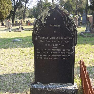 CLAYTON Thomas Charles -1900