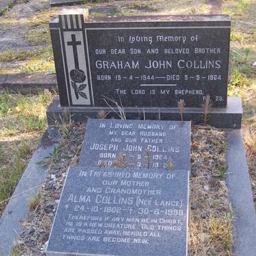 COLLINS Joseph John 1904-1975 &amp; Alma LANCE 1902-1998 :: COLLINS Graham John 1944-1964