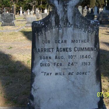 CUMMING Harriet Agnes 1840-1913