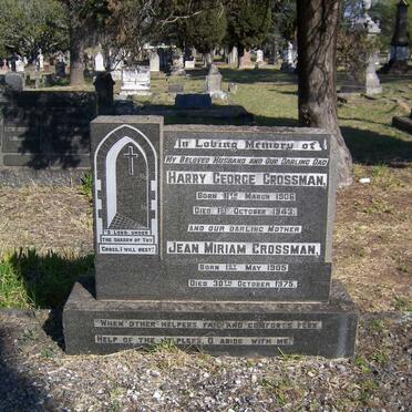 CROSSMAN Harry George 1906-1943 &amp; Jean Miriam 1905-1975