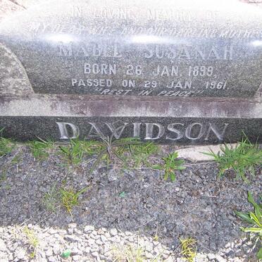DAVIDSON Mabel Susannah 1899-1961