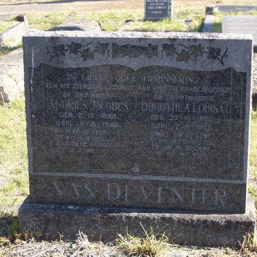 DEVENTER Andries Jacobus, van 1893-1959 &amp; Doruthea Louisa 1898-1985