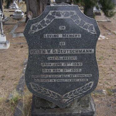 DEUTSCHMANN August F.W. 1858-1920 & Helen W.C. ALBRECHT 1865-1935 _2