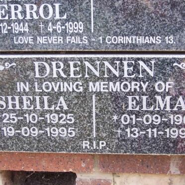 DRENNEN Elma 1905-1998 :: DRENNEN Sheila 1925-1995