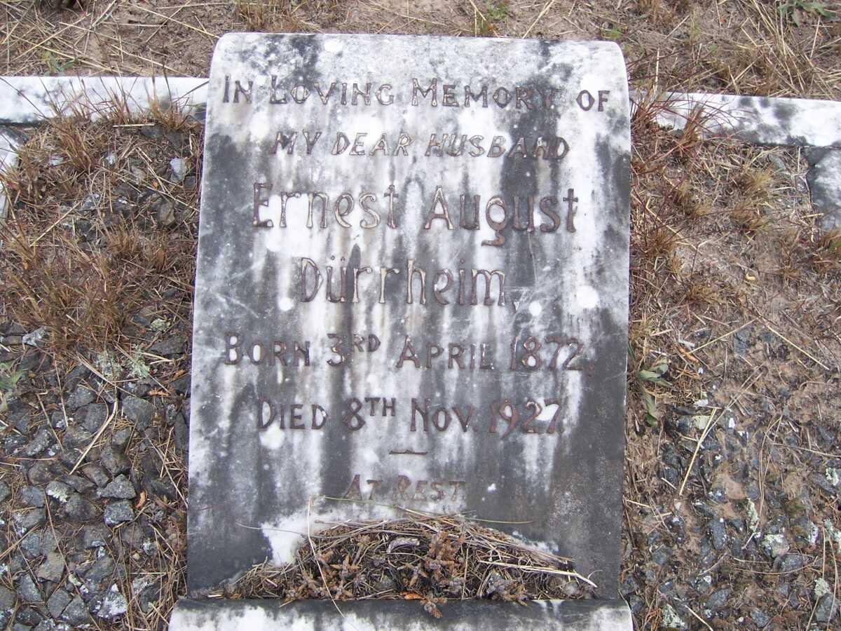 DURRHEIM Ernest August 1872-1927