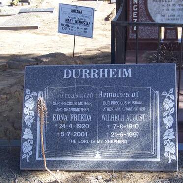 DURRHEIM Wilhelm August 1910-1997 &amp; Edna Frieda 1920-2001