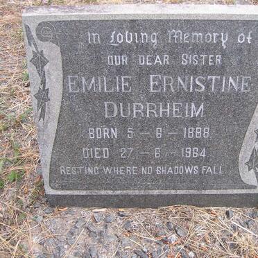 DURRHEIM Emilie Ernistine 1888-1964