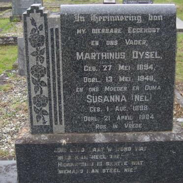 DYSEL Marthinus 1894-1948 &amp; Susanna NEL 1898-1984