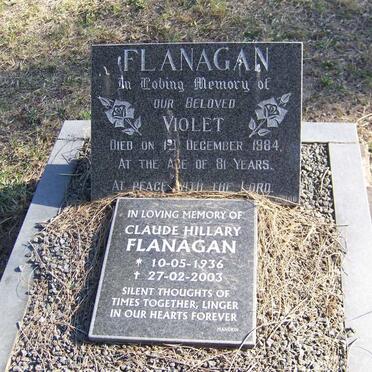 FLANAGAN Violet -1984 :: FLANAGAN Claude Hillary 1936-2003