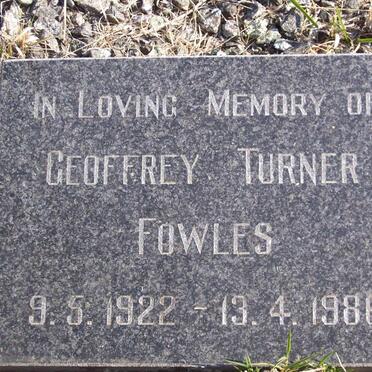 FOWLES Geoffrey Turner 1922-1986