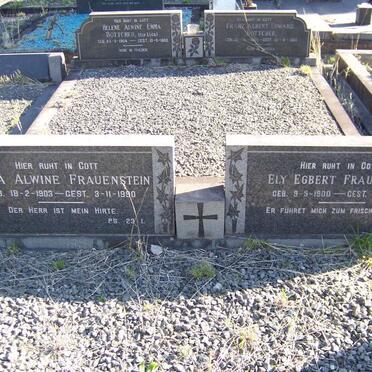 FRAUENSTEIN Ely Egbert 1900-1967 &amp; Hilda Alwine 1903-1990