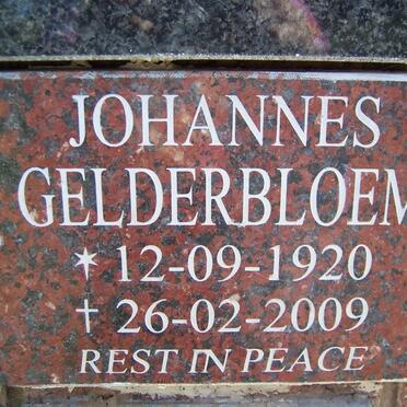 GELDERBLOEM Johannes 1920-2009