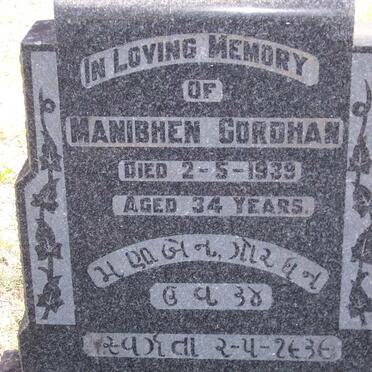 GORDHAN Manibhen ?-1939