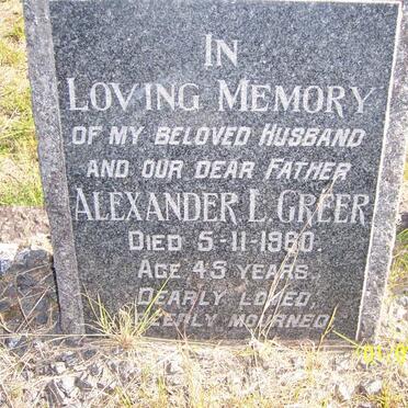 GREER Alexander L. -1960