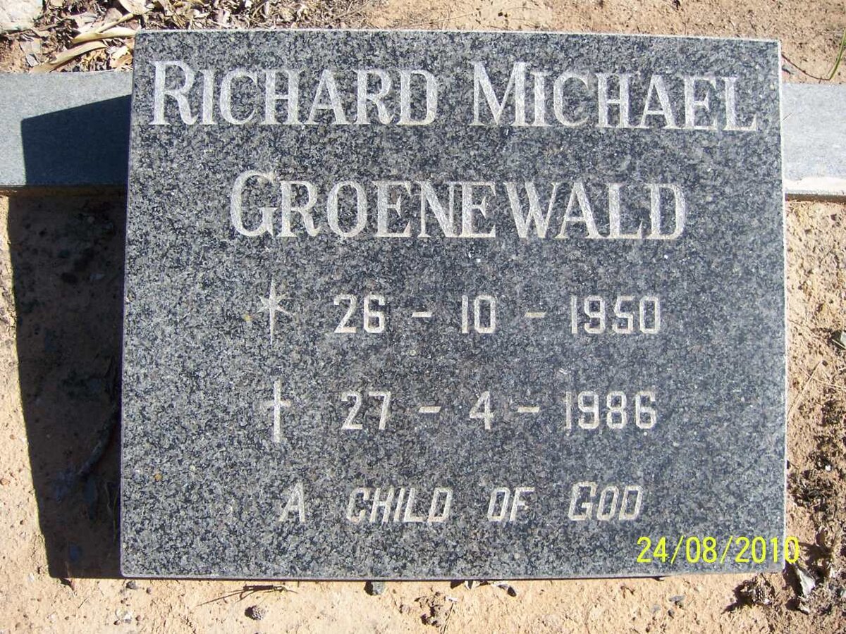 GROENEWALD Richard Michael 1950-1986