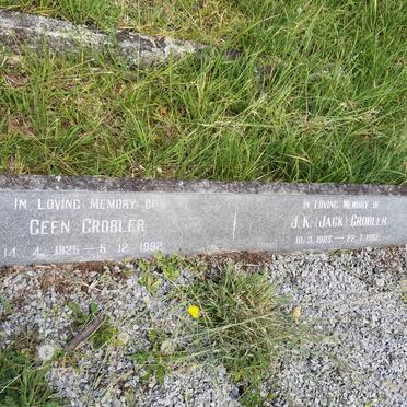 GROBLER J.K. 1929-1982 &amp; Geen 1925-1992