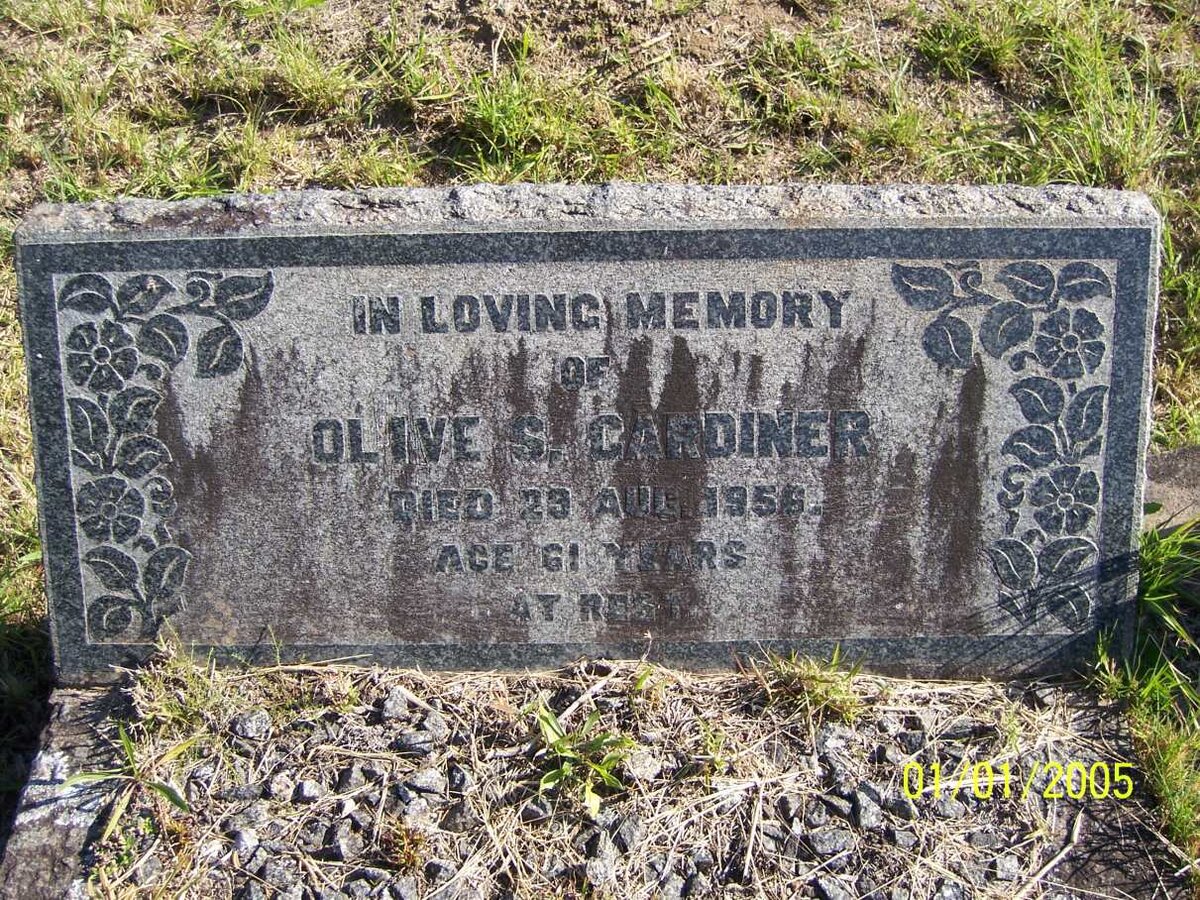 GARDINER Olive S. -1956