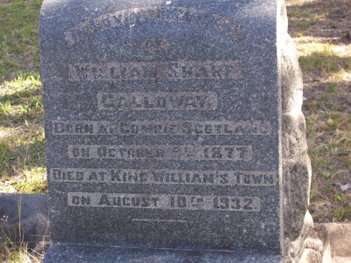 GALLOWAY William Sharp 1877-1932