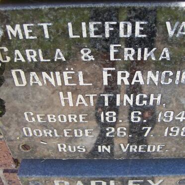 HATTINGH Daniel Francois 1947-1986