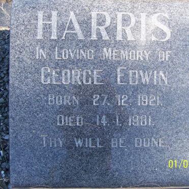 HARRIS George Edwin 1921-1981