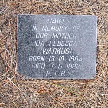 HART Ida Rebecca nee WARKUS 1904-1993