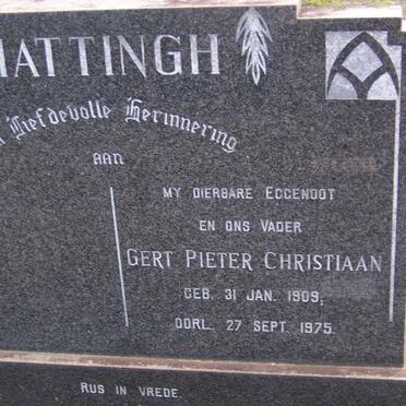 HATTINGH Gert Pieter Christiaan 1909-1975