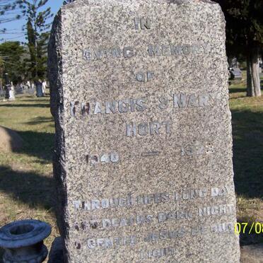 HORT Francis Mary -192?