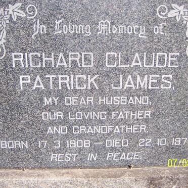 JAMES Richard Claude Patrick 1908-1971