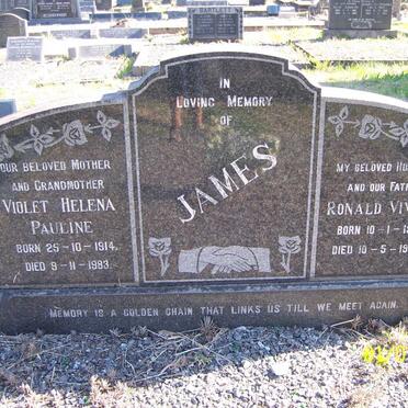 JAMES Ronald Vivian 1911-1968 &amp; Violet Helena Pauline 1914-1983