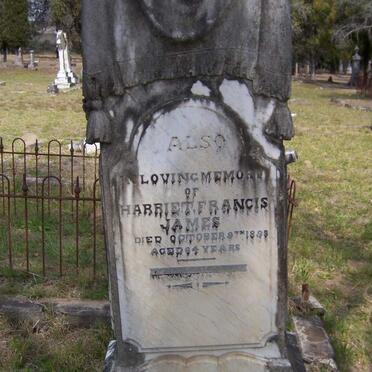 JAMES Harriet Francis -1898