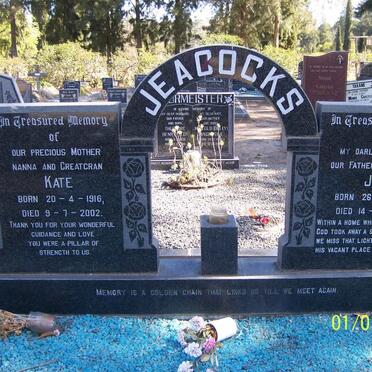 JEACOCKS John 1908-1980 &amp; Kate 1916-2002