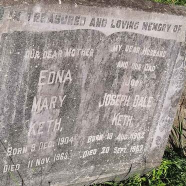 KETH Joseph Dale 1902-1957 & Edna Mary 1904-1963