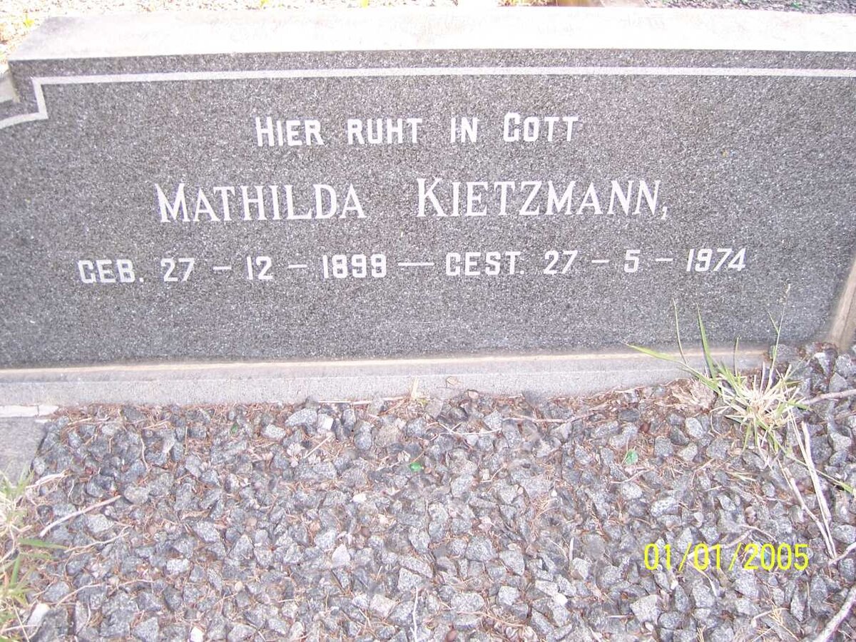 KIETZMANN Mathilda 1899-1974