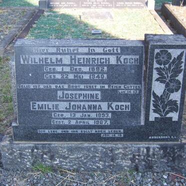 KOCH Wilhelm Heinrich 1892-1940 &amp; Josephine Emilie Johanna 1893-1967